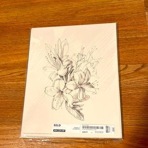 NWT Ikea Wall Art, floral sketch, BILD